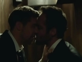 Alex DImitriades and Patrick Brammall gay kiss from movie Ruben Guthrie