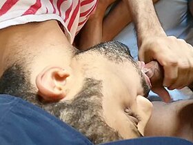 Footjob, Close Up And Blowjob