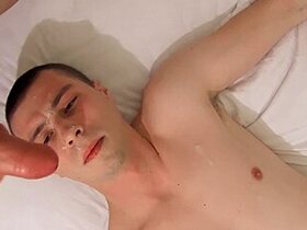 Brown Hair Bareback Receiving Facial Cum Loads