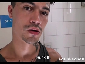 Amateur Bad Boy Spanish Latino Paid Cash For Threesome In Public Restroom POV